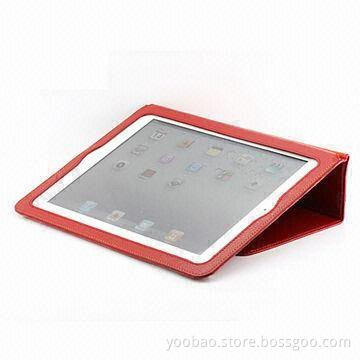 Executive Leather Case, Fits for iPad 3, Comes with Sleep/Wakeup and Stand-up Function